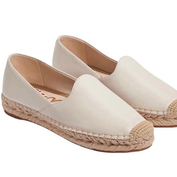Sam Alderman Espadrille OFF White  Leather Flats size 9 they’re so beautiful 🤩 - Picture 8 of 8